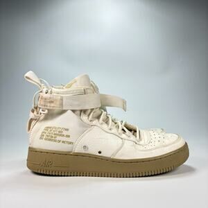 Nike SF Air Force 1 Mid Ivory Special Field Sneakers 917753-101 Men's Size 9
